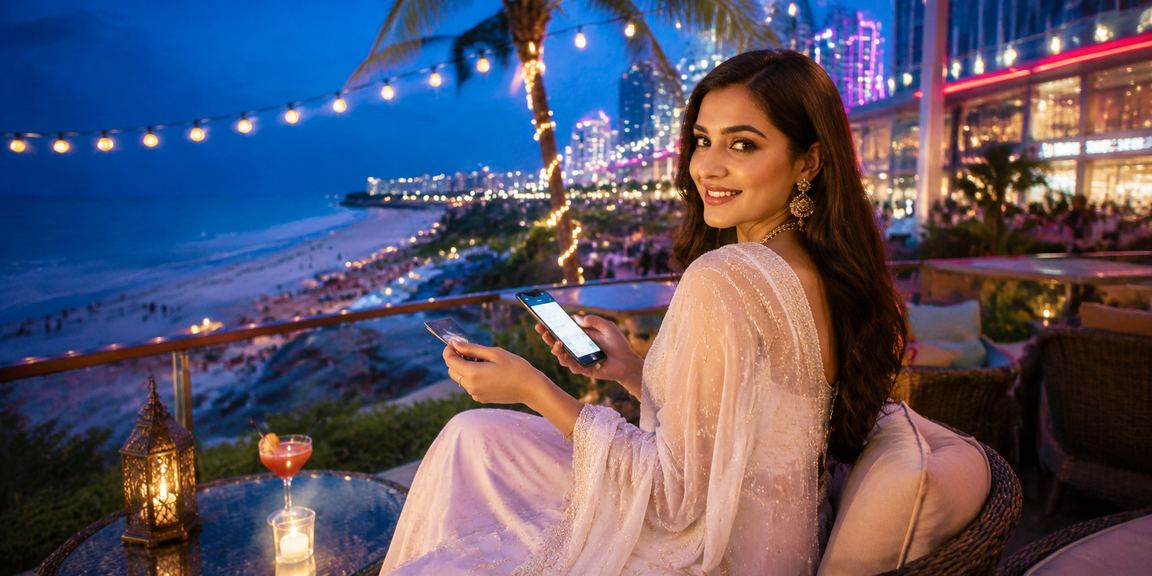 কক্সবাজার সমুদ্র সৈকতে মোবাইলে 96c উপভোগ করছেন একজন ব্যবহারকারী